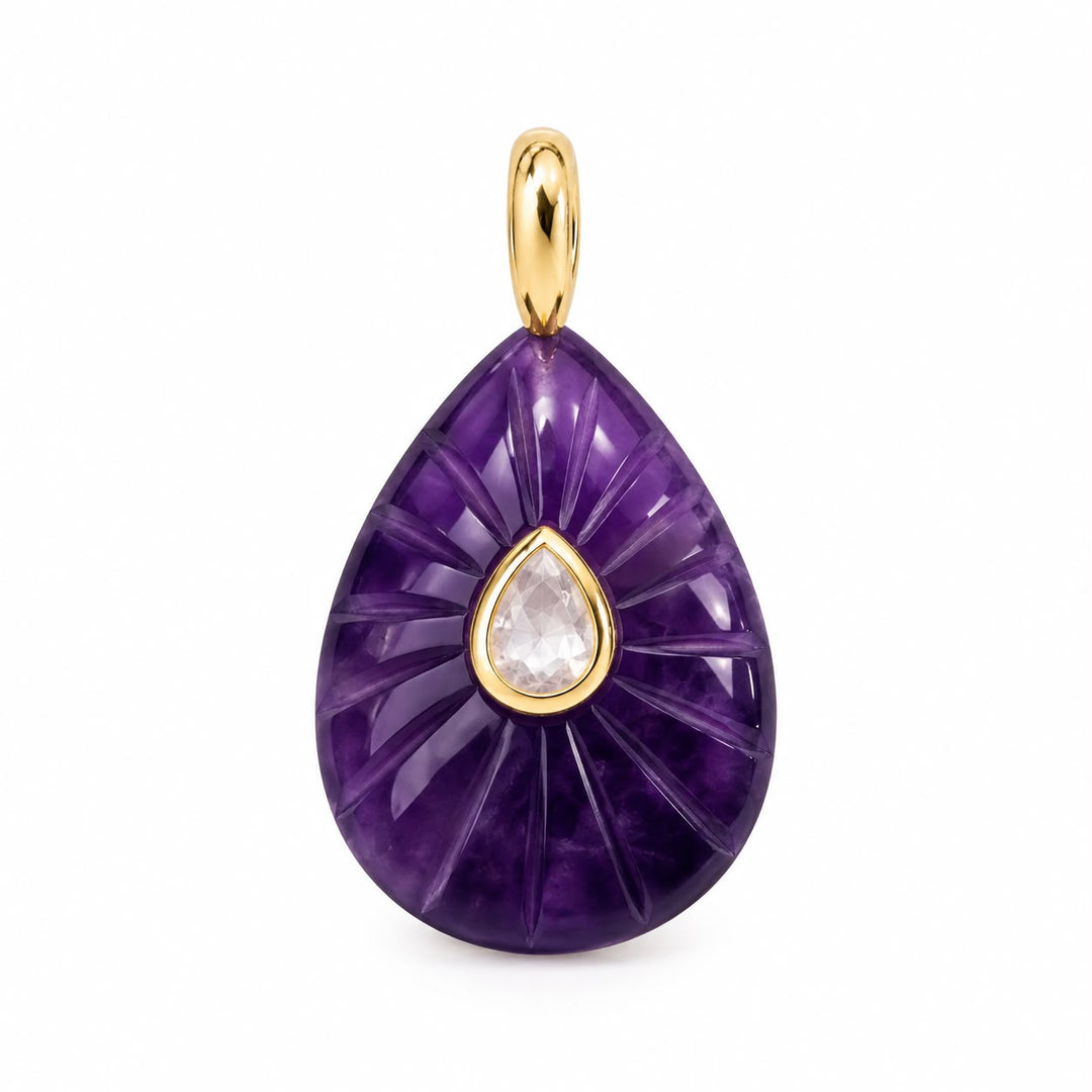 Carved Amethyst Pendant
