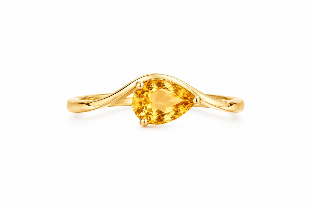 Pear Shaped Wave Ring