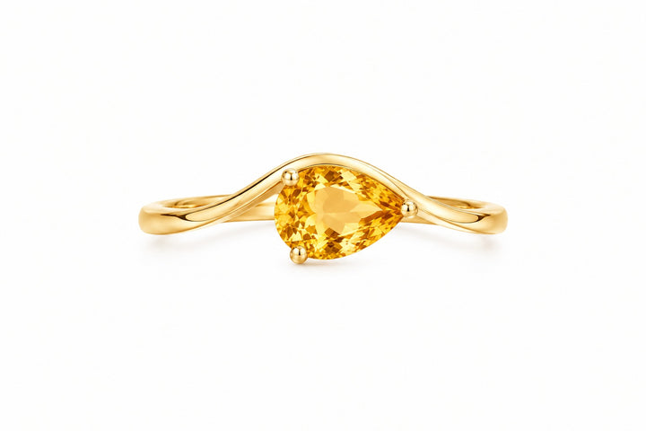 Pear Shaped Wave Ring