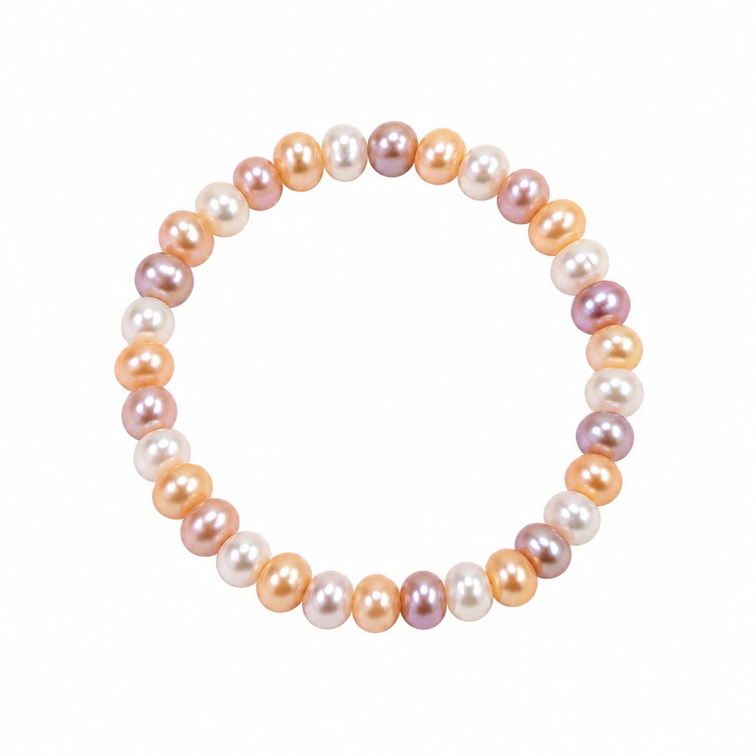 Multi Color Freshwater Pearl Stretch Baby Bracelet