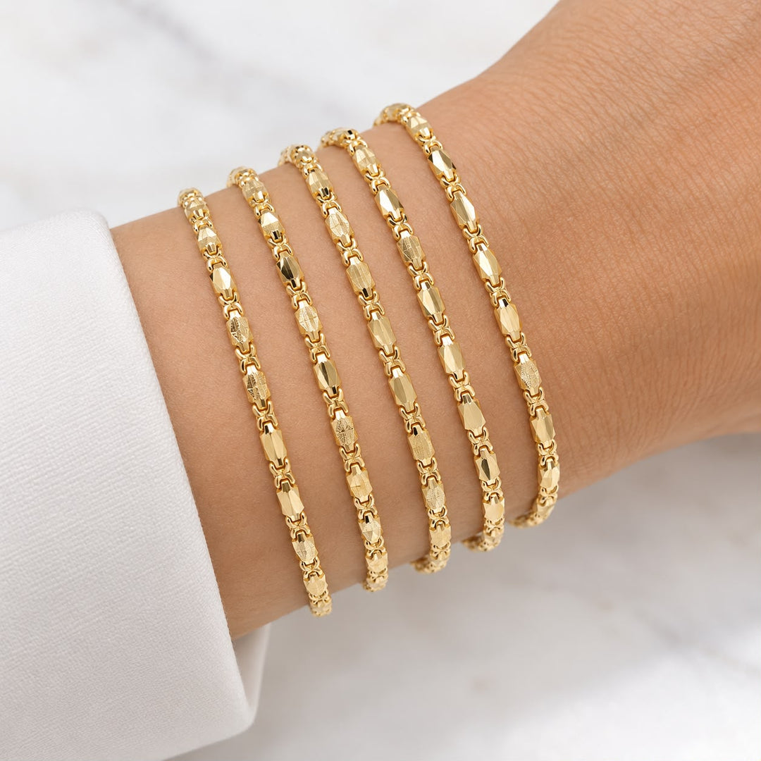 Gold Byzantine Bracelets(set of 5)