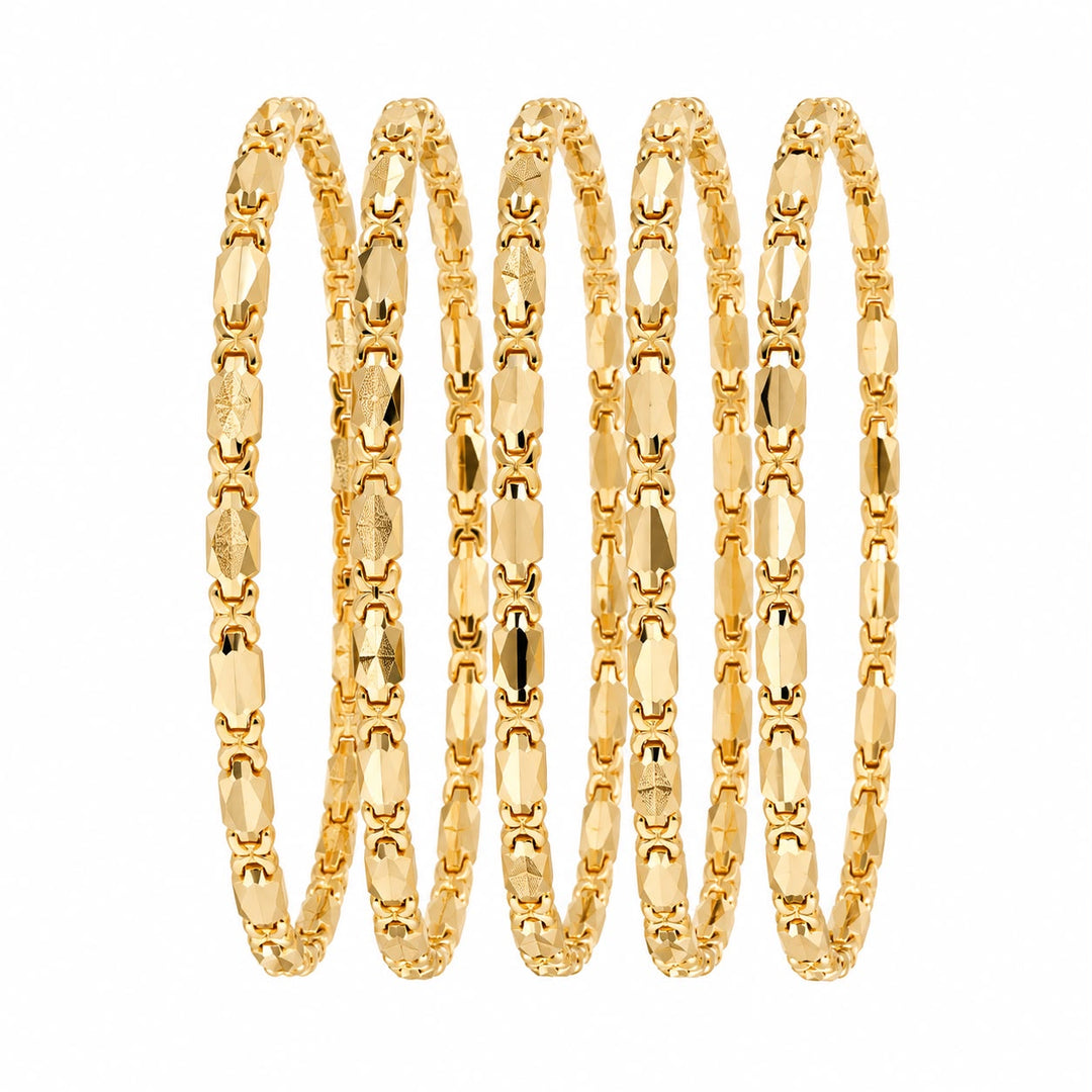 Gold Byzantine Bracelets(set of 5)