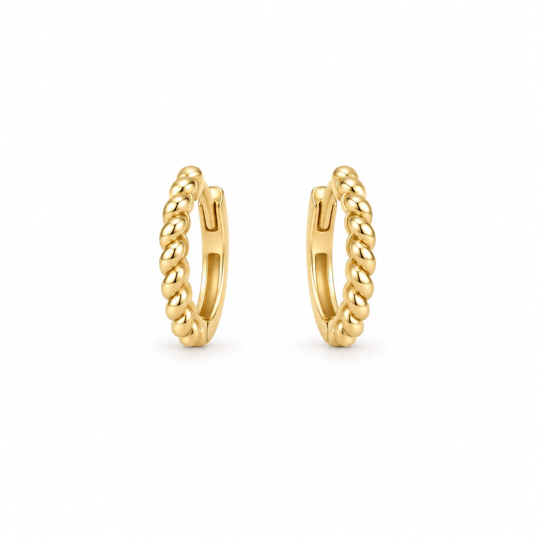 14k Gold Twist Huggies (Kids)
