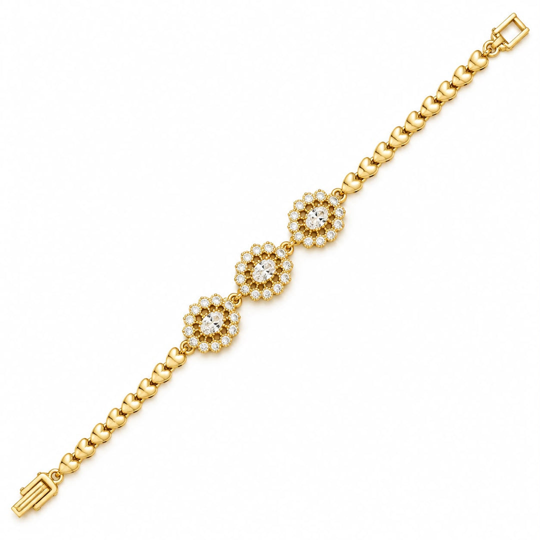 Heart Shaped Station Bracelet
