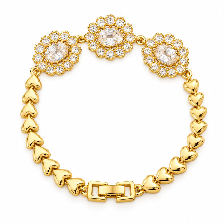 Heart Shaped Station Bracelet