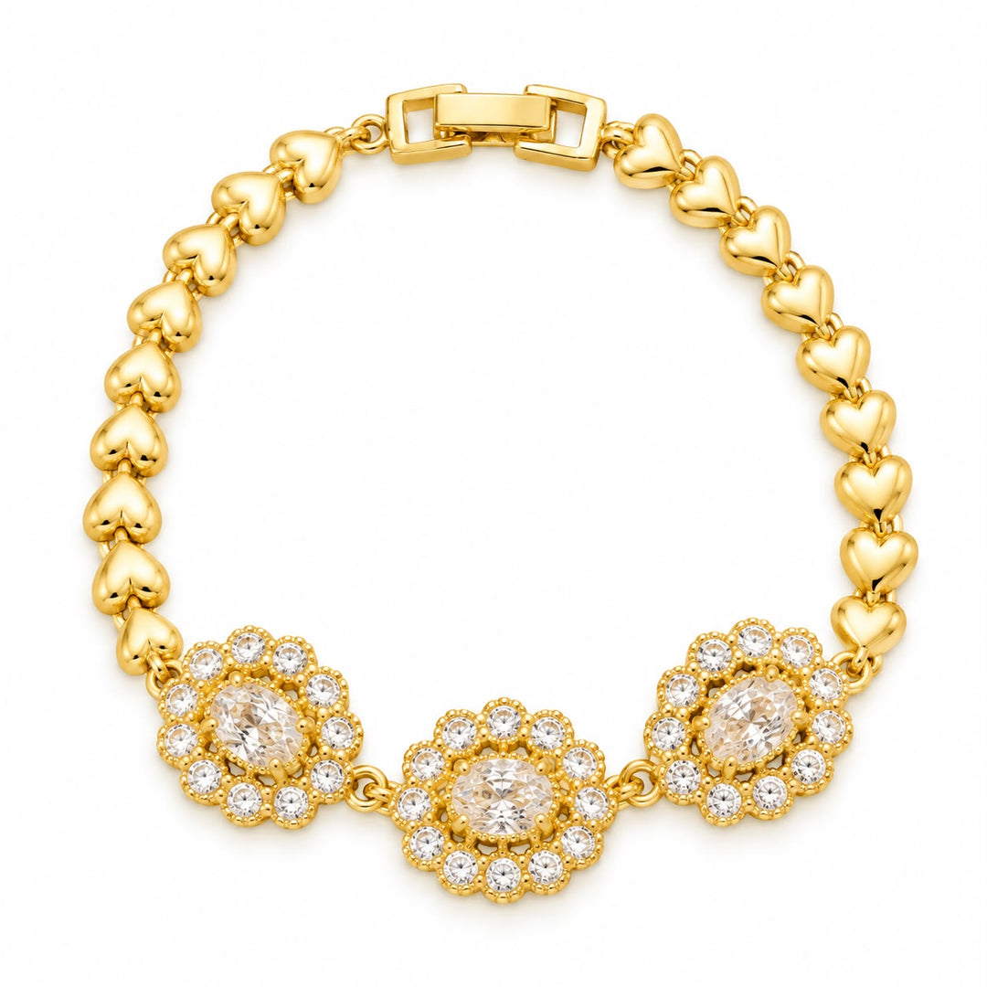 Heart Shaped Station Bracelet