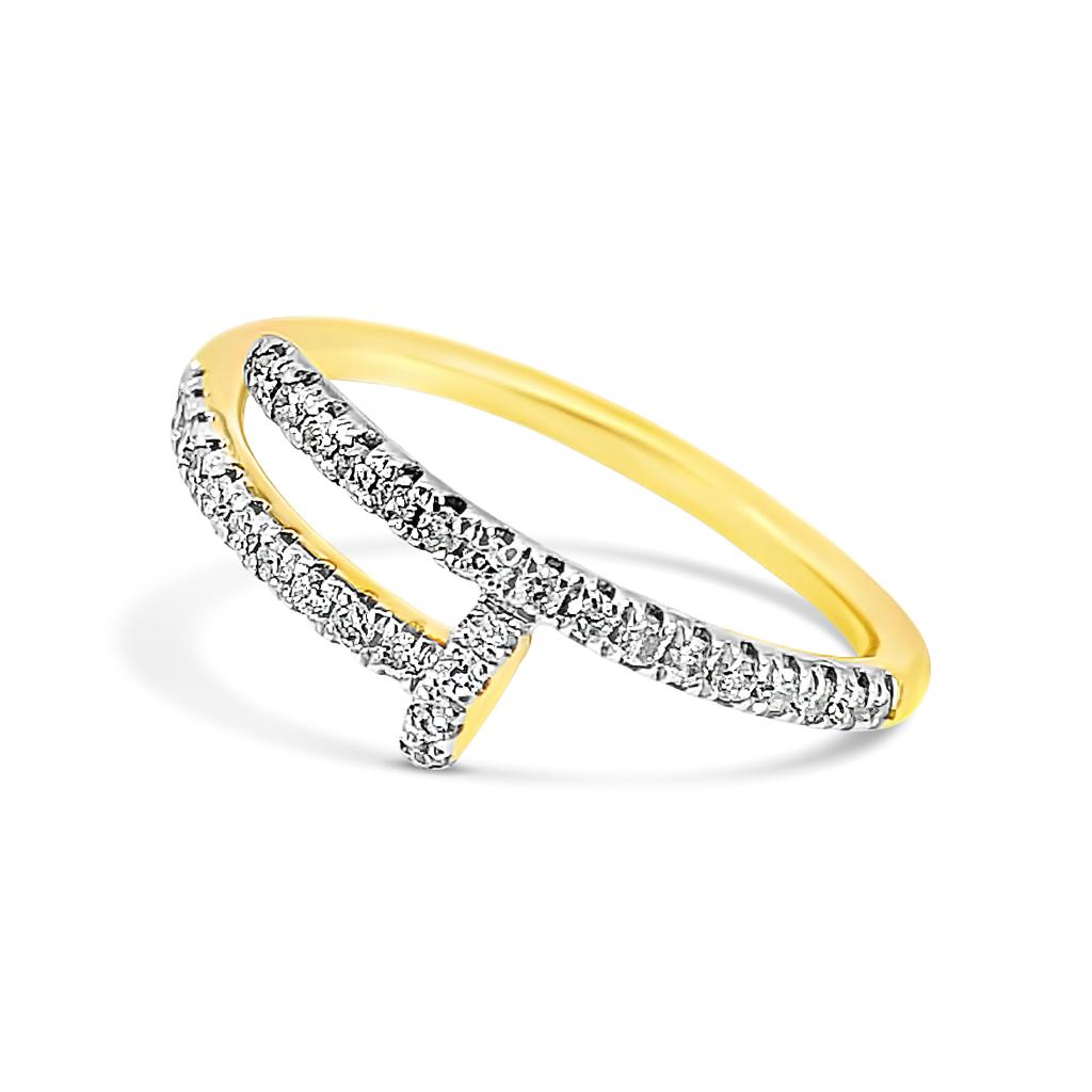 14K Gold Diamond Nail Ring