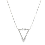 14K Diamond Triangle Necklace