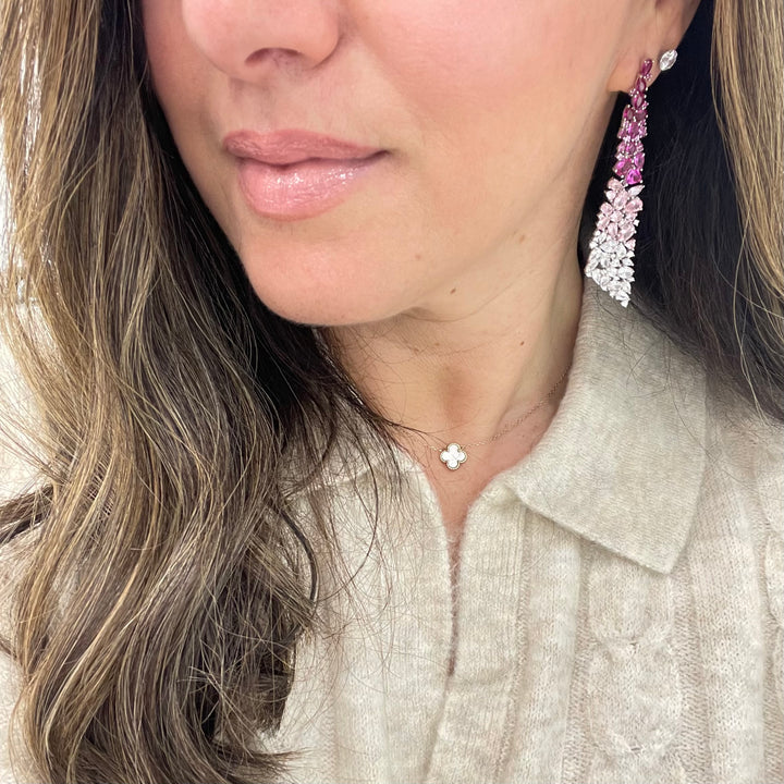 Multi-Shape Pink Sapphire Earrings