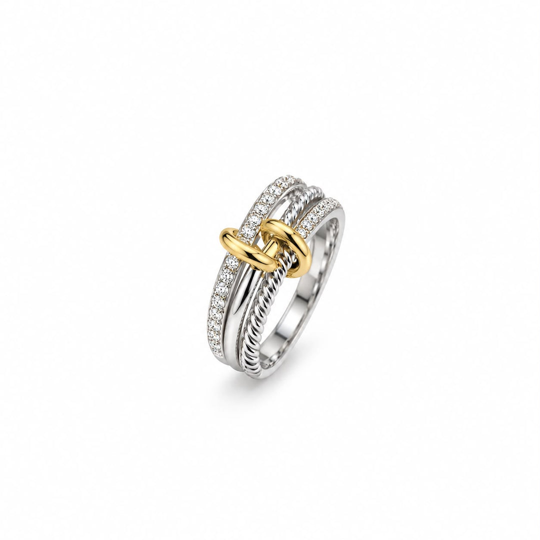 Interlocked Two Tone Ring