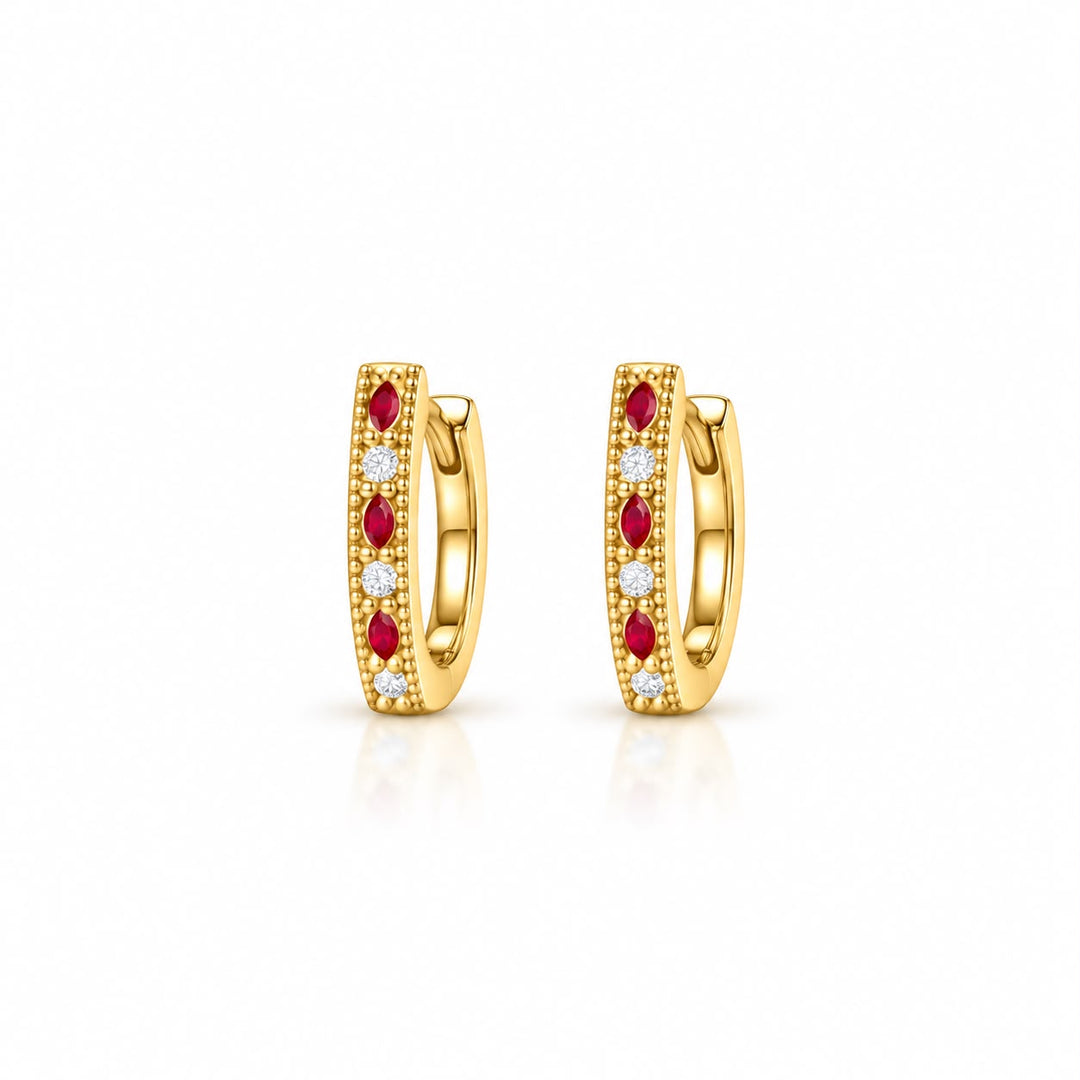 Marquise and CZ Huggie