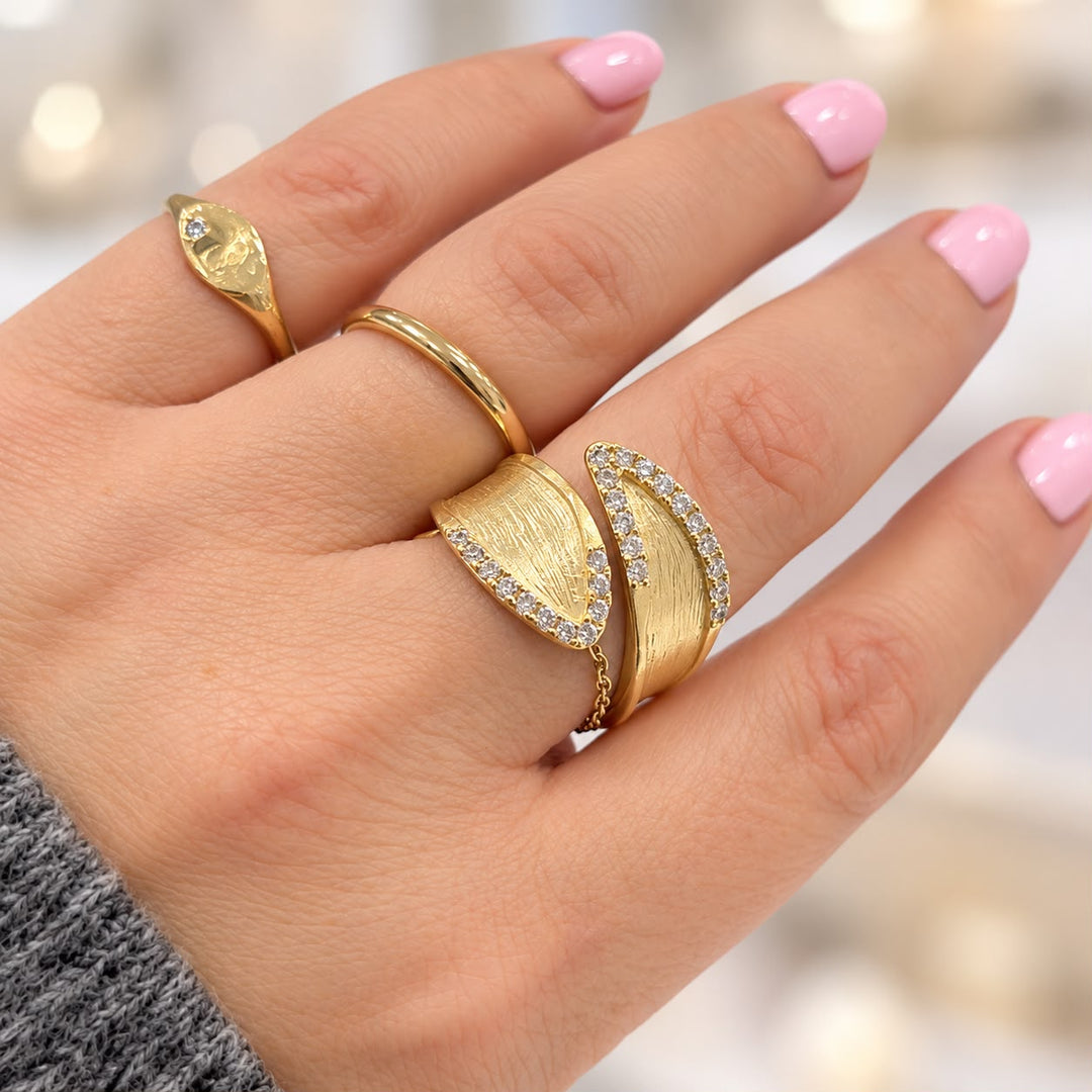 Matte Gold Wrap Ring