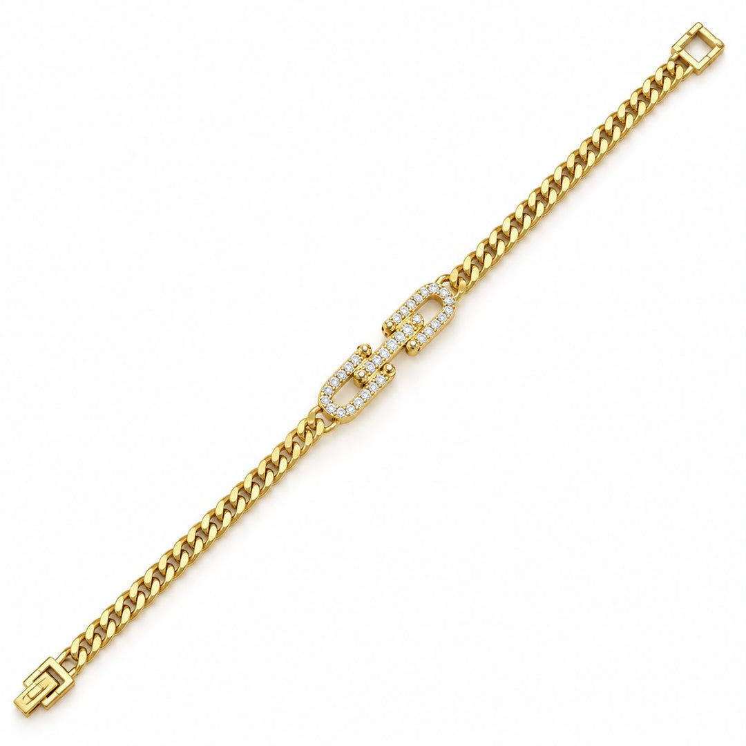 Pave Curb Chain Bracelet