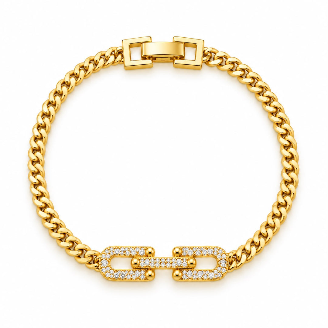 Pave Curb Chain Bracelet