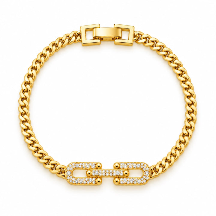Pave Curb Chain Bracelet