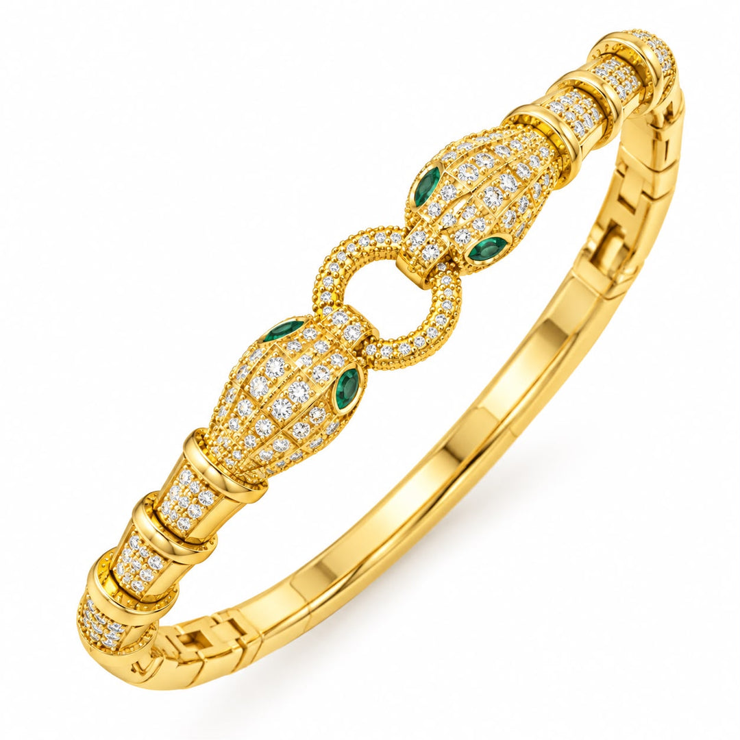 Pave Snake Shape Bangle