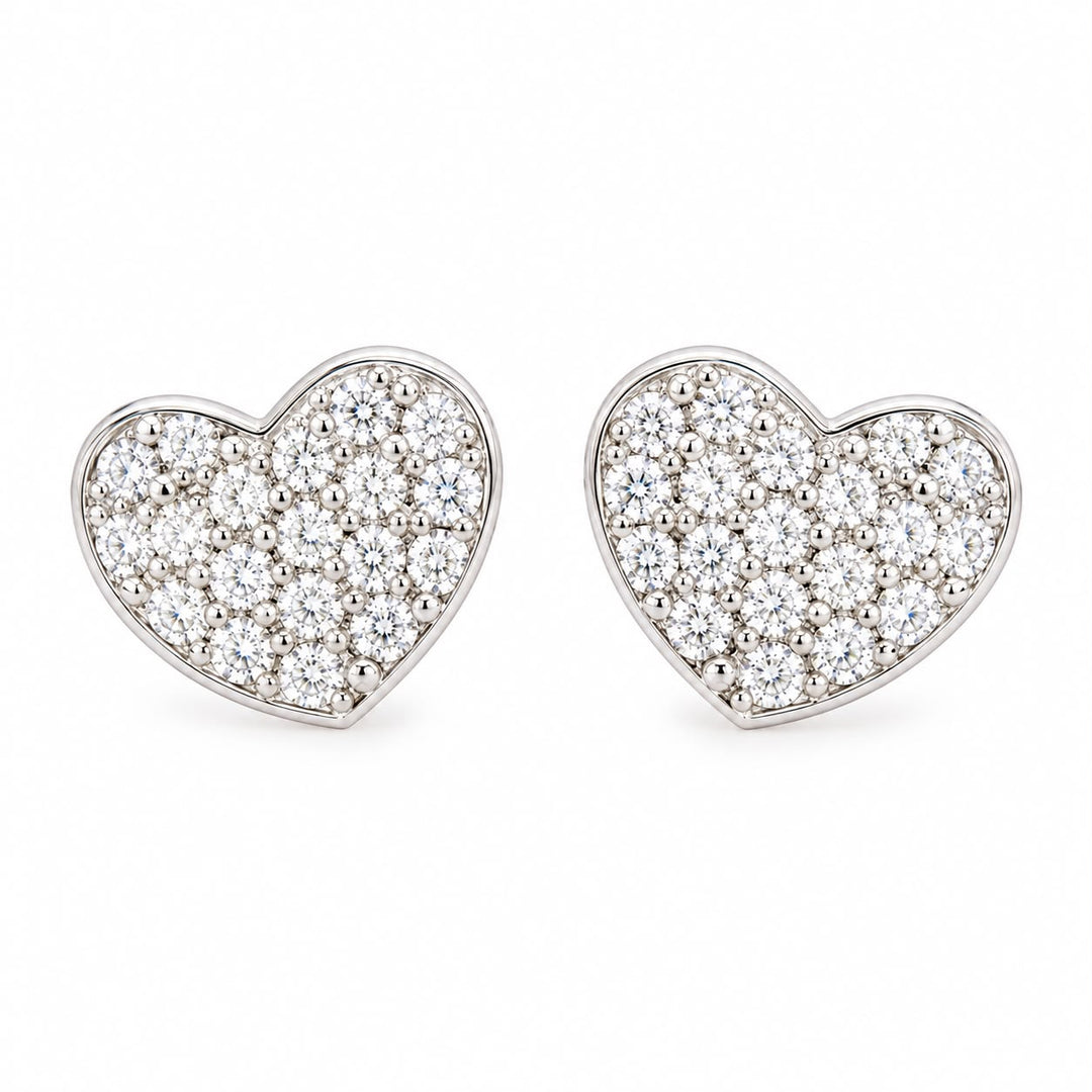 14k Diamond Pave Studs