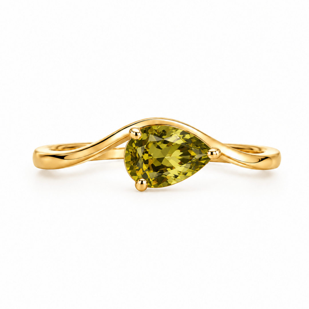 Pear Shaped Wave Ring