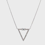14K Diamond Triangle Necklace