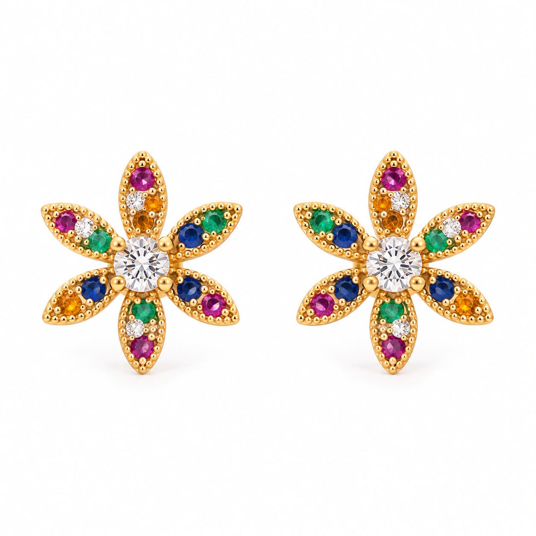 Rainbow Daisy Earrings