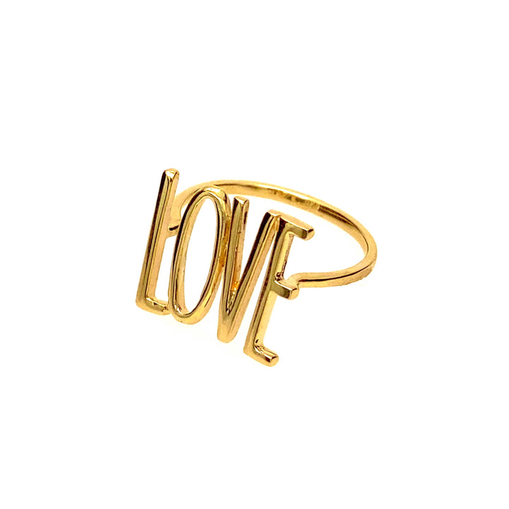 14K Gold Statement Love Ring