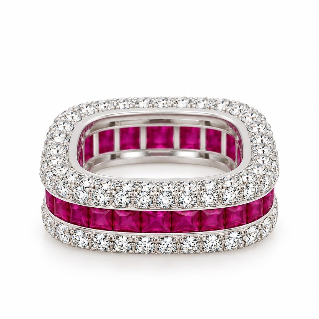 Three Row Band Ring