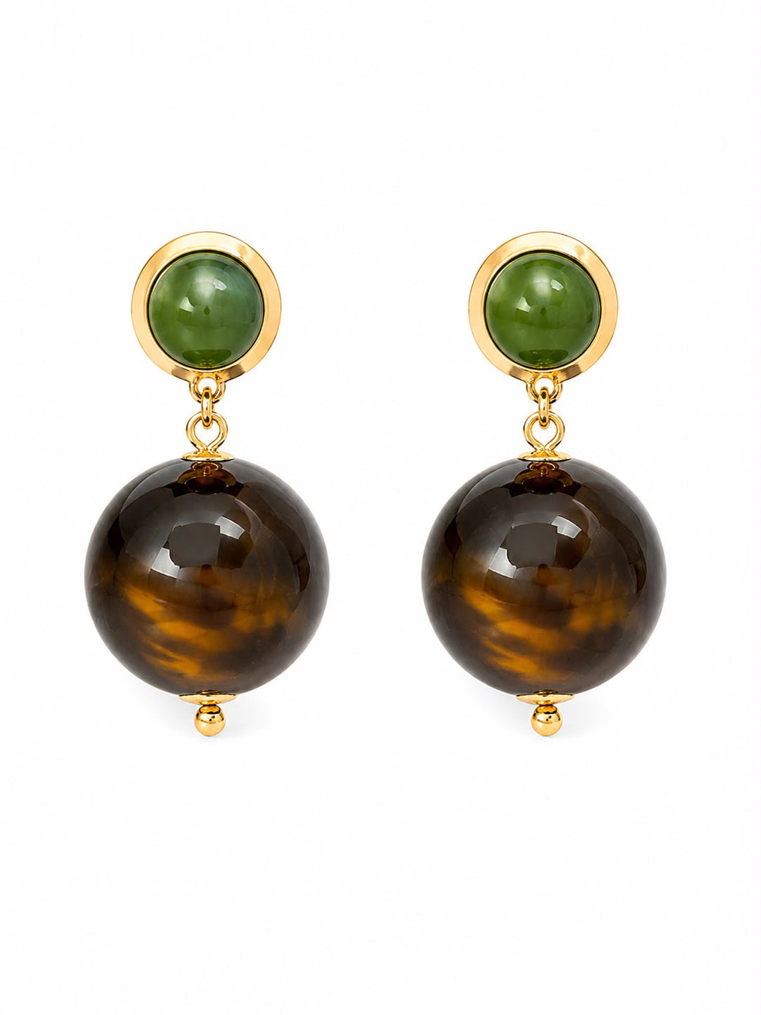 Tiger Eye Drop Earrings