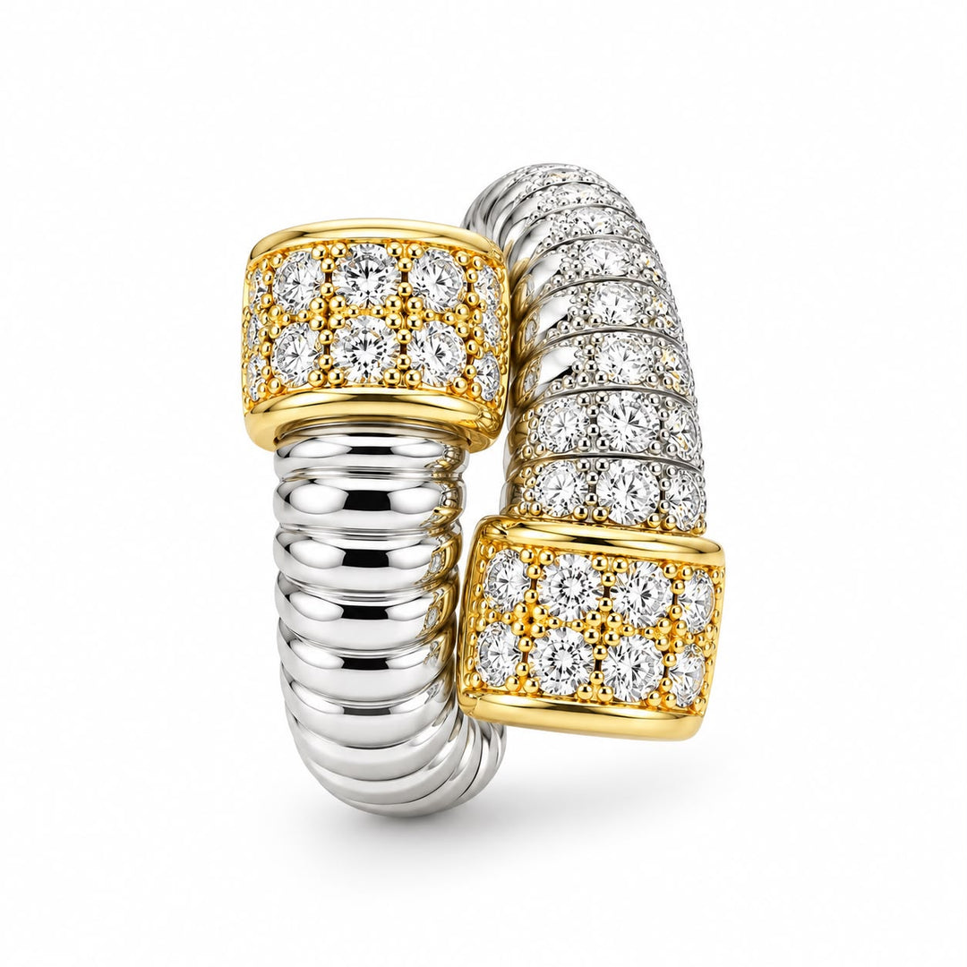 Two Tone Omega Wrap Ring
