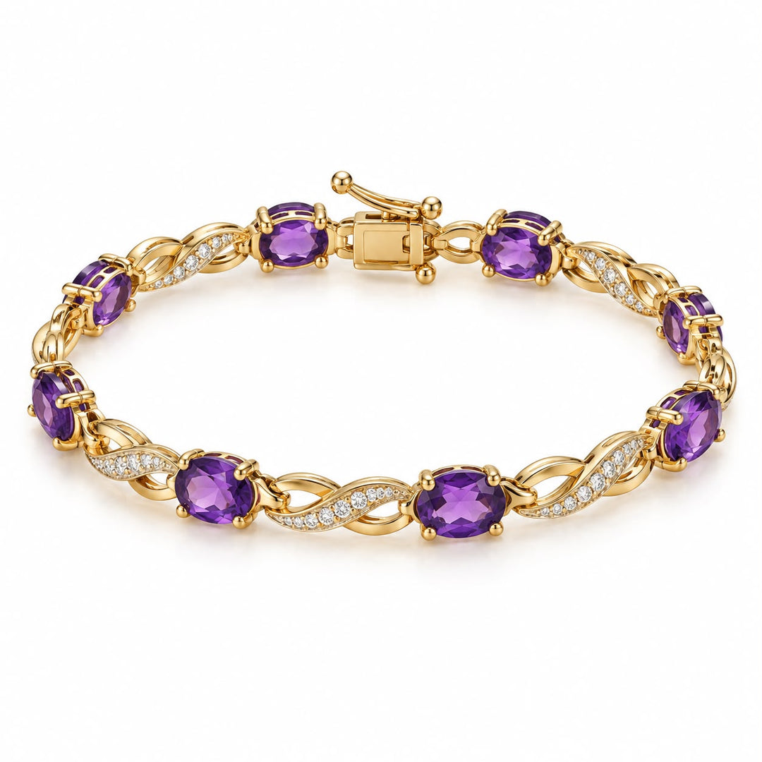 Vintage Amethyst & Diamond Bracelet