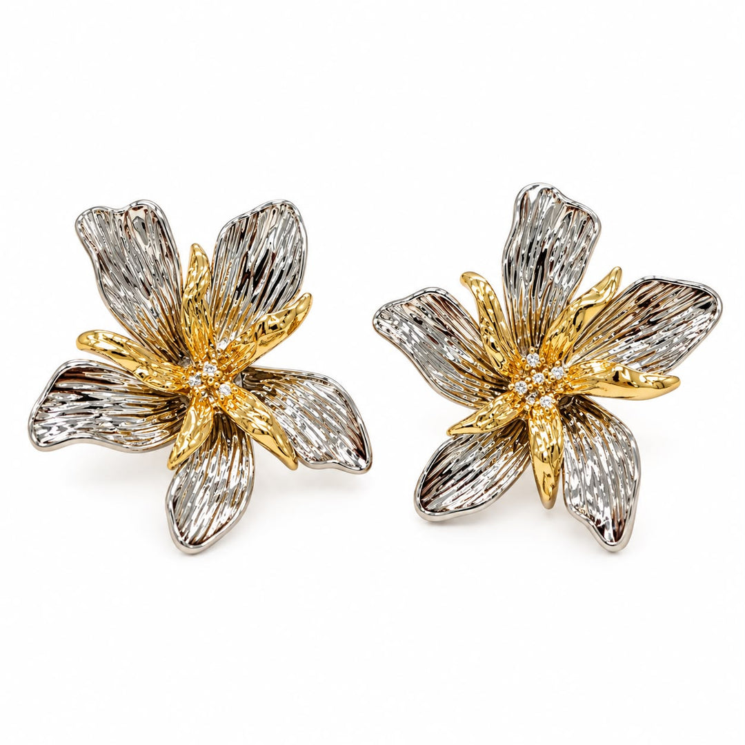 Vintage Brushed Petal Earrings