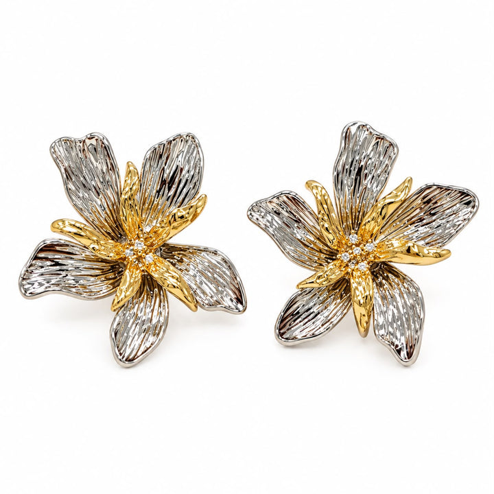 Vintage Brushed Petal Earrings