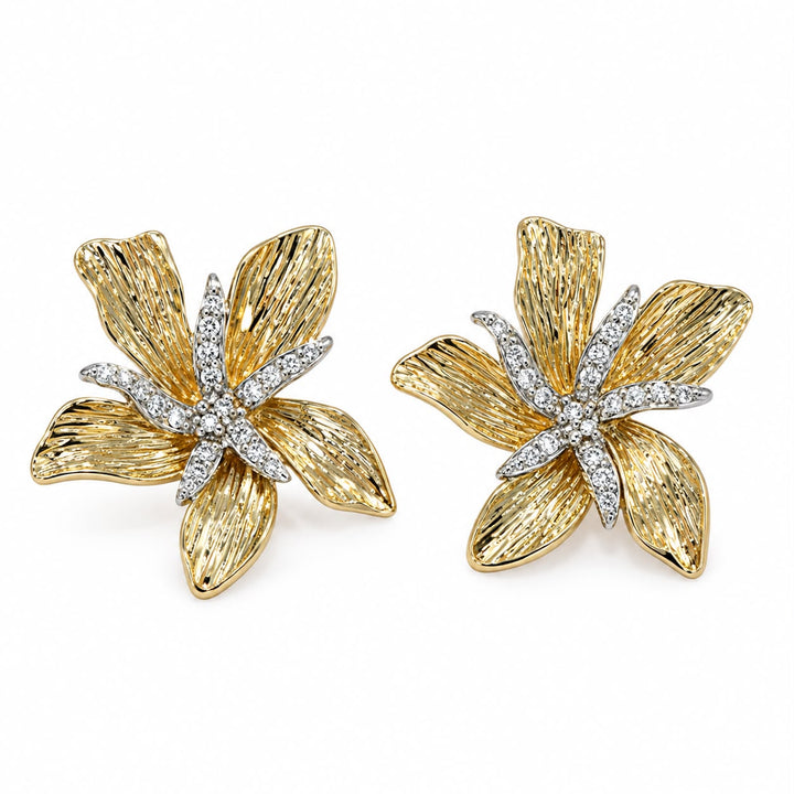 Vintage Brushed Petal Earrings
