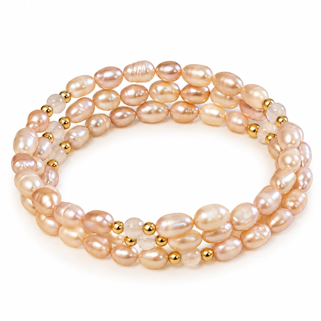 Wire Pearl Wrap Bracelet