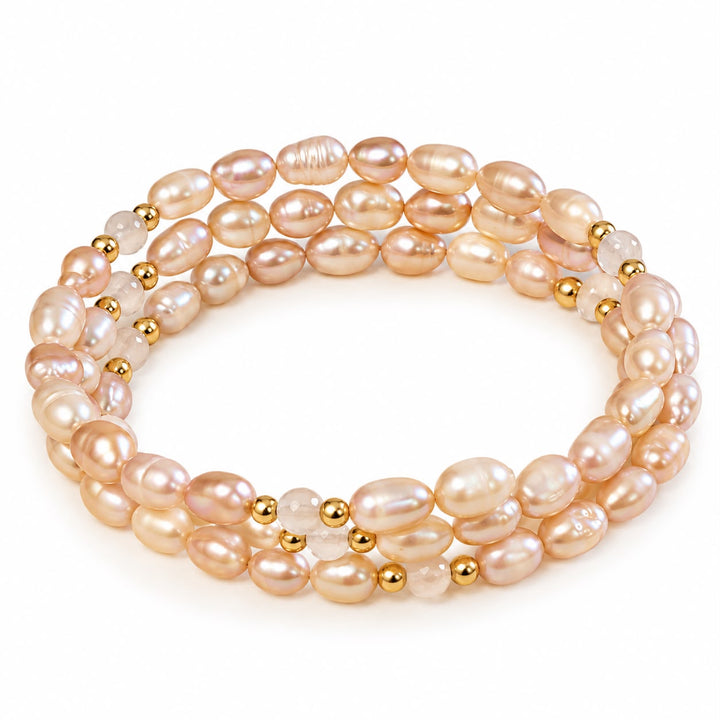 Wire Pearl Wrap Bracelet