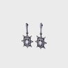 Fun Gunmetal Cubic Zirconia Earrings