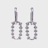Double Large Link Earrings In Silver
