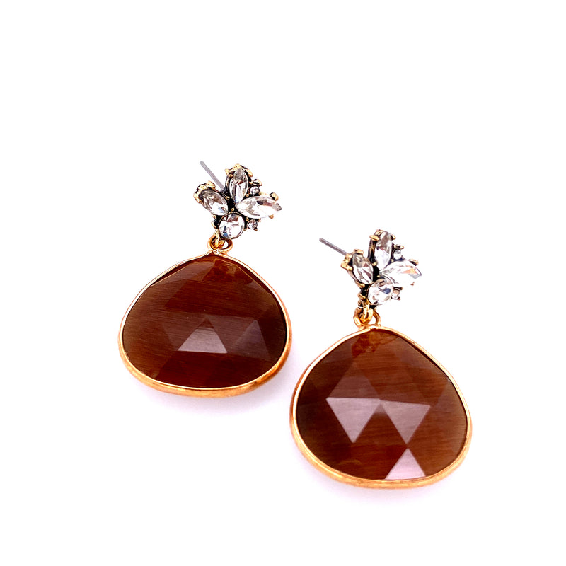 Champagne Crystal Earrings