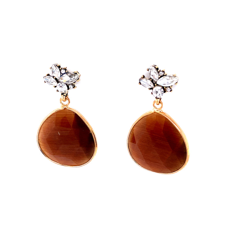 Champagne Crystal Earrings