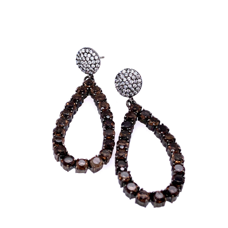 Champagne Open Teardrop Earrings