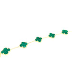Green Five Clover Bracelet