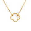 Single Mother-Of-Pearl Clover Necklace in Gold (Small & Medium)