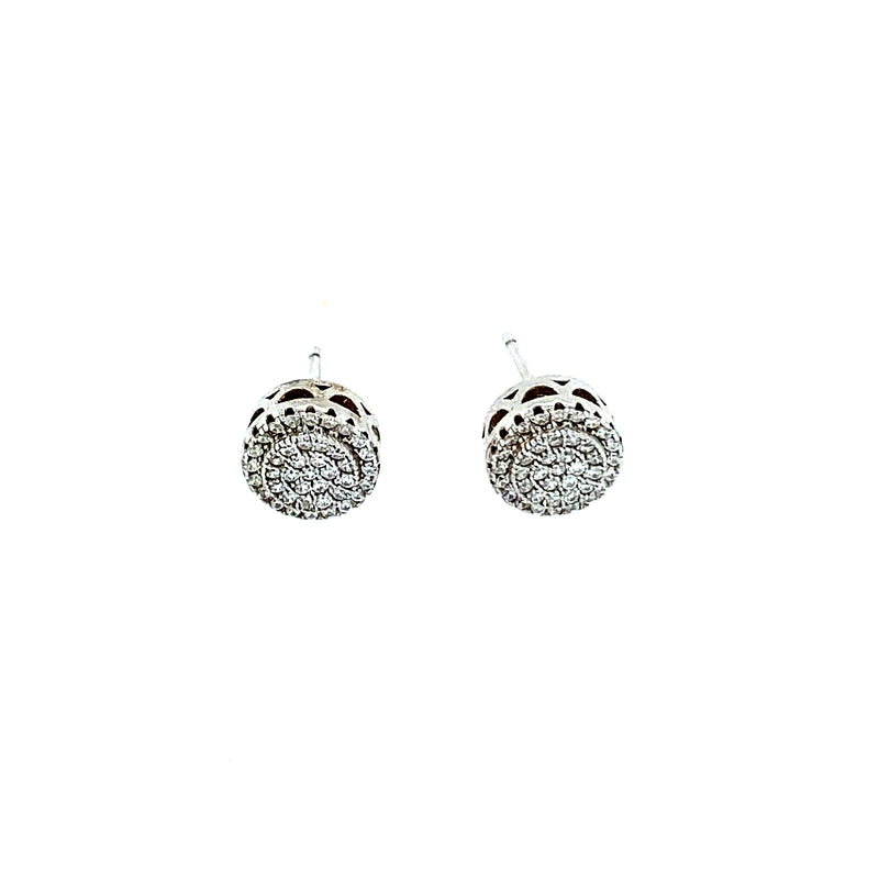 3D Circle Stud Earrings