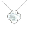Single Mother-of-Pearl Clover Necklace in Silver (Small & Medium)