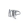14K White Gold Statement Love Ring
