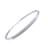 14K White Gold Bar Bangle