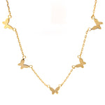 Five Butterfly Chain Necklace