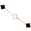 14K Black & White Clover Bracelet