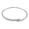 14K White Gold Bar Bangle