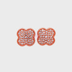 CZ Clover Studs in Rose Gold