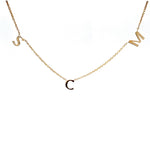14K Mini Spaced Letter Necklace